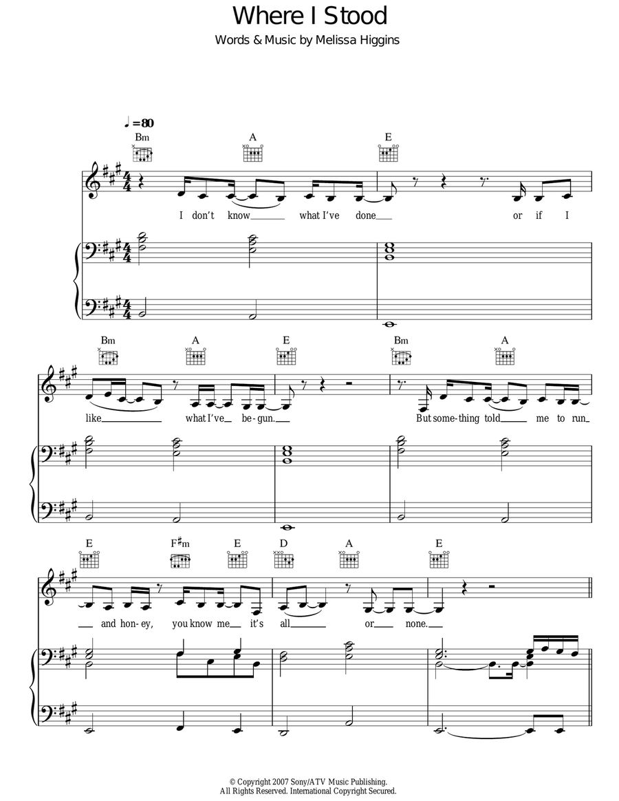 Where I Stood Acoustic Guitar scores gallery preview page 1