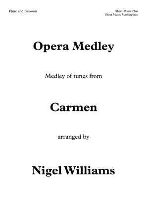 Carmen, Opera Medley. Duet for Flute and Bassoon
