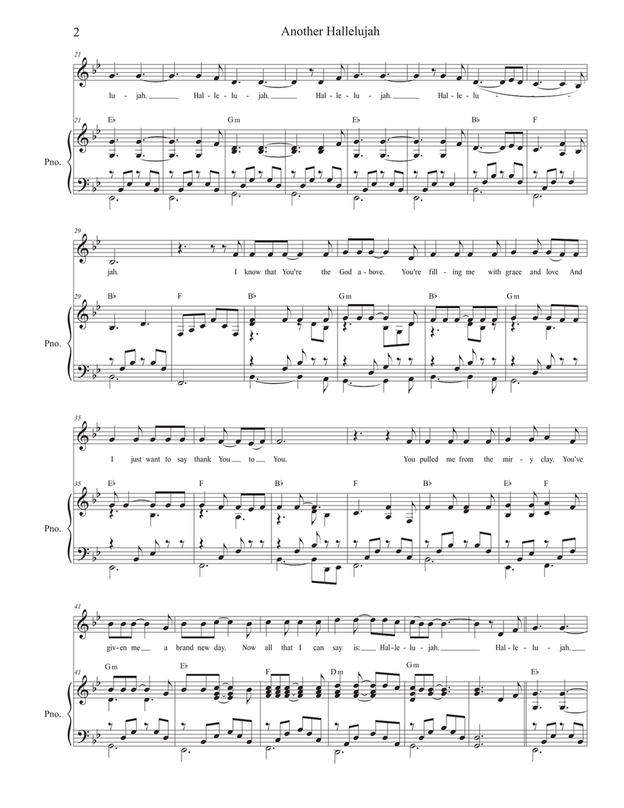 Another Hallelujah Another Hallelujah Unison Choir scores gallery preview page 2