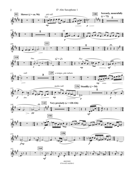 An American Tapestry (for Wind Ensemble) - Eb Alto Saxophone 1