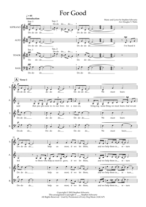 For Good (from Wicked) (arr. Doug Watts)