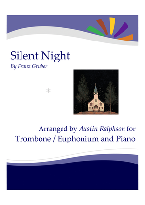Silent Night for trombone solo or euphonium solo - with FREE BACKING TRACK and piano play along