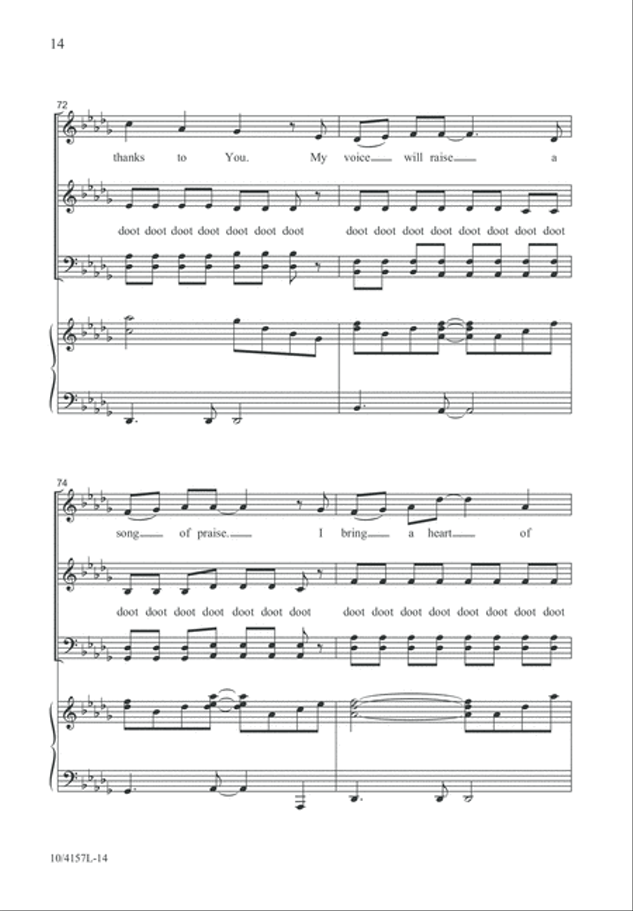 I Bring a Heart of Thanks 4-Part scores gallery preview page 15
