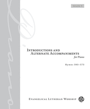 Book cover for Introductions and Alternate Accompaniments for Piano, Volume 5