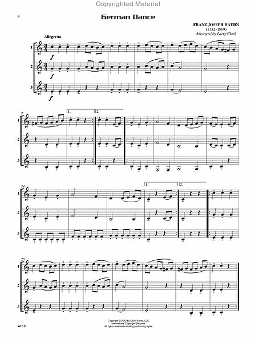 Compatible Trios for Winds Horn scores gallery preview page 2
