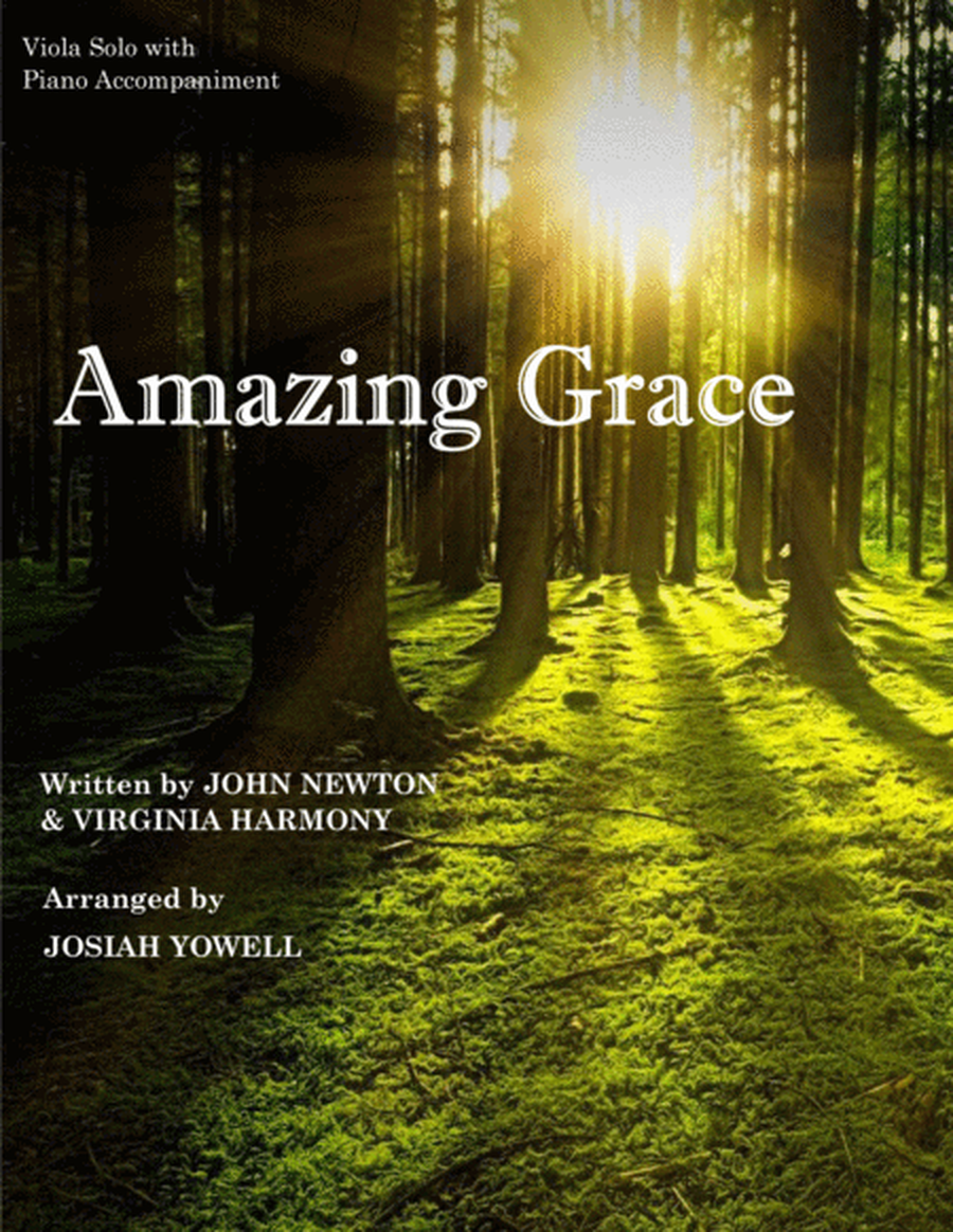 Amazing Grace - Viola Solo with Piano Accompaniment image number null