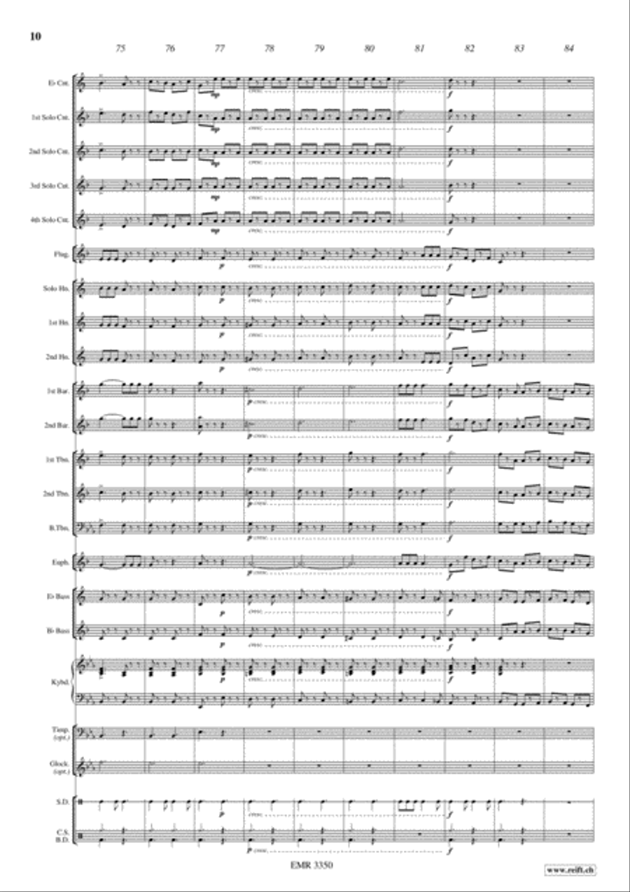 Funiculi Funicula Funiculi Funicula Brass Band scores gallery preview page 11