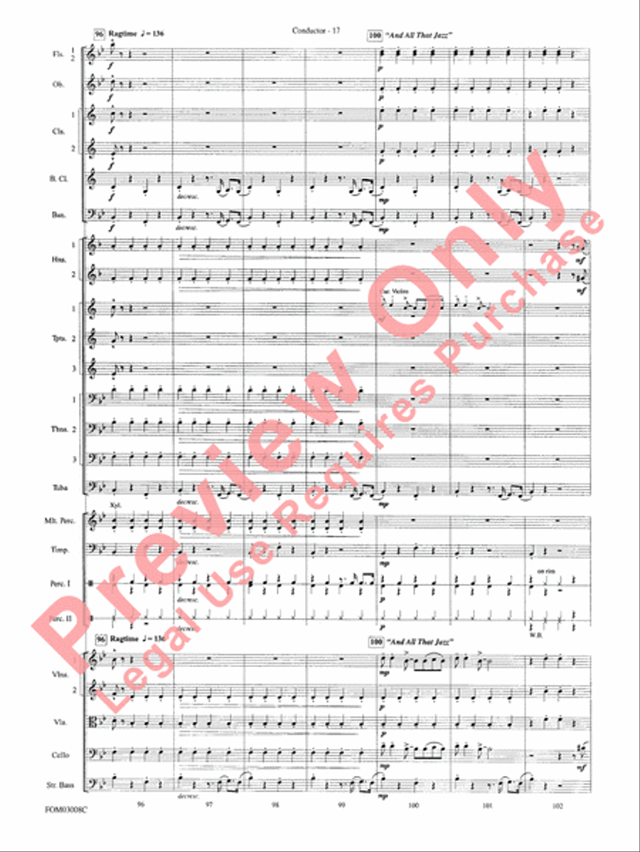 Chicago (from the musical Chicago) Full Orchestra scores gallery preview page 20