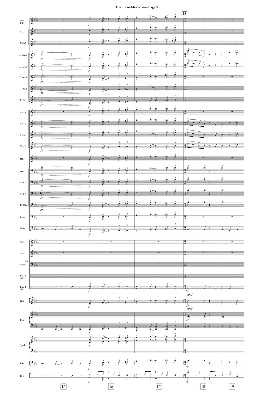 The Incredits The Incredits Marching Band scores gallery preview page 3