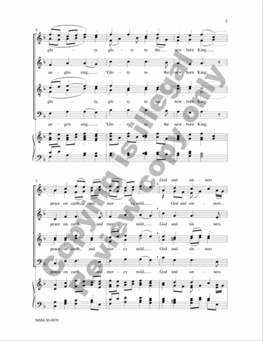 Hark! The Herald Angels Sing Divisi scores gallery preview page 3
