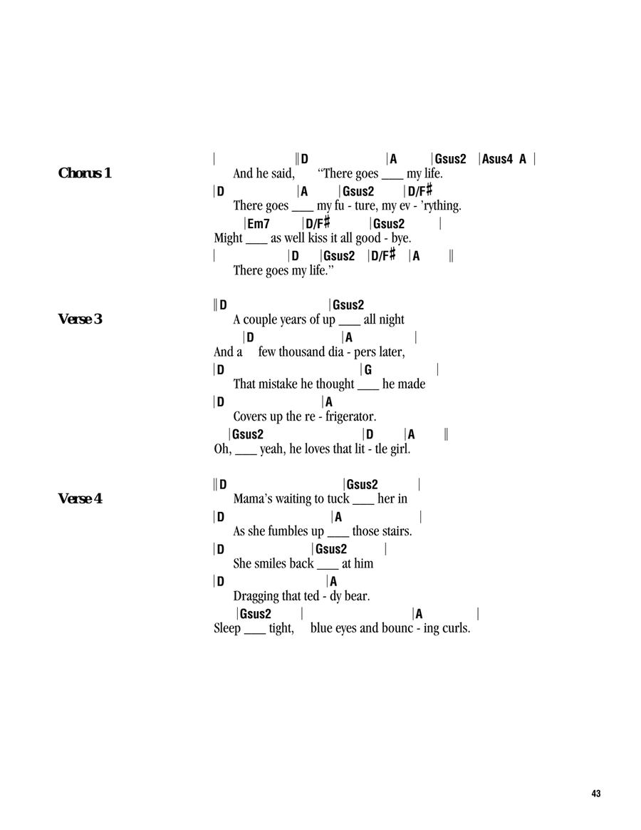There Goes My Life Acoustic Guitar scores gallery preview page 2
