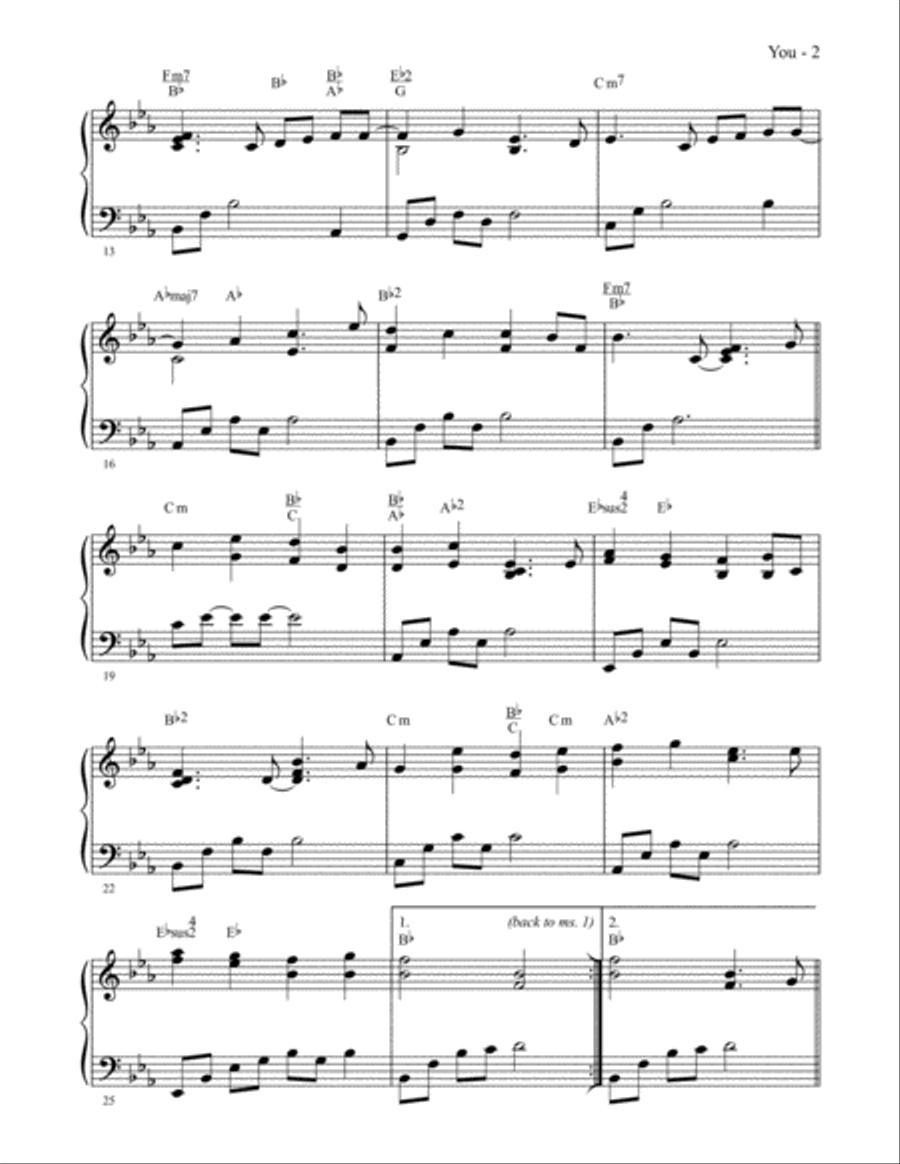 You Piano Solo scores gallery preview page 2