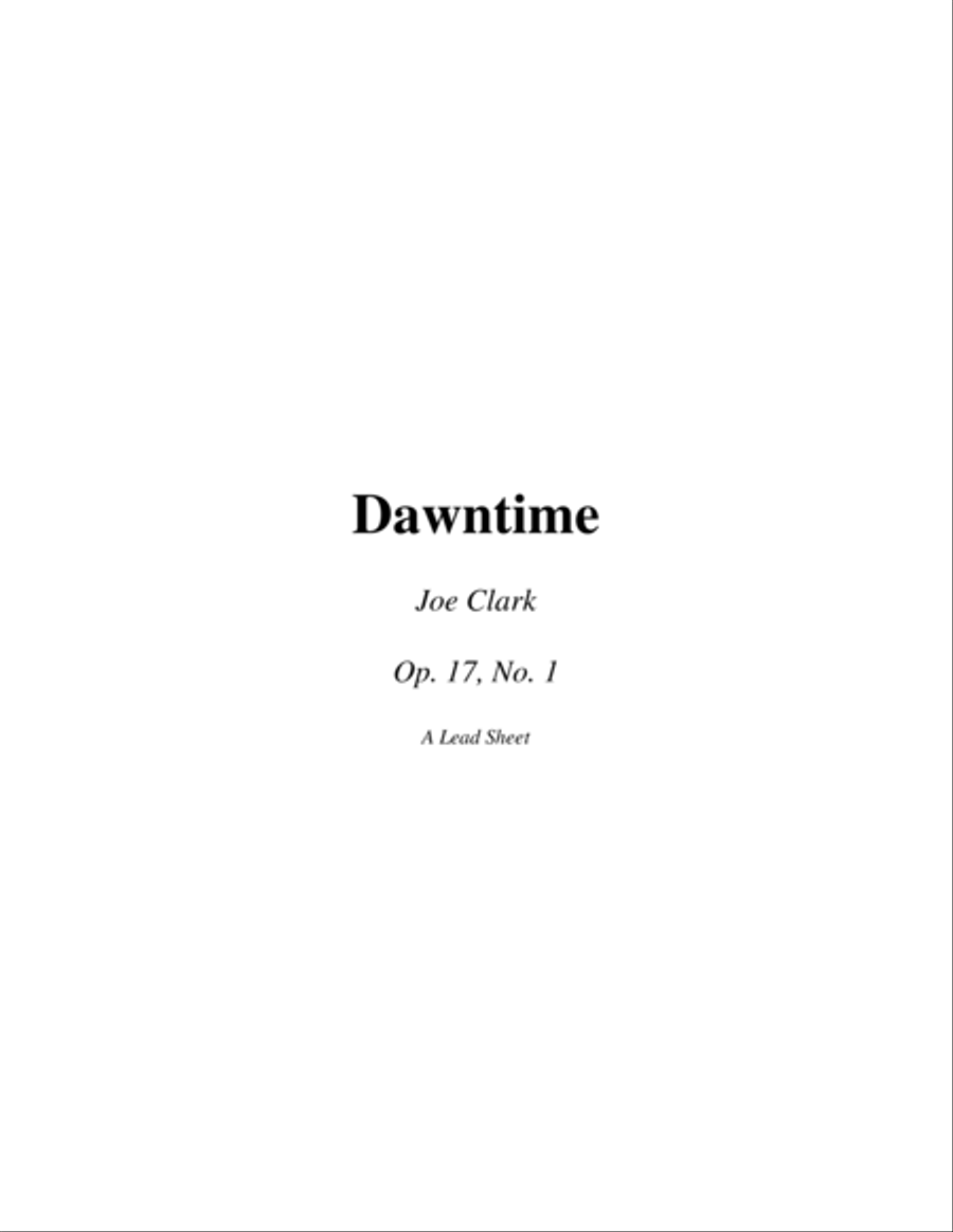 Dawntime Dawntime Piano Solo scores gallery preview page 1
