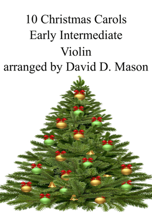 Book cover for 10 Christmas Carols for early intermediate Violin and Piano