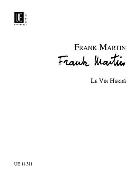 Frank Martin : Vin Herbe, Vocal Score (Ger/Fr