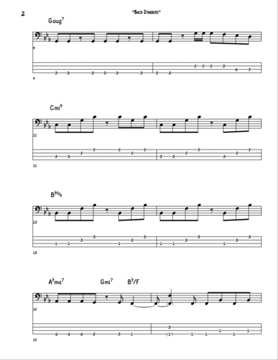 Back Stabbers Bass Guitar scores gallery preview page 2