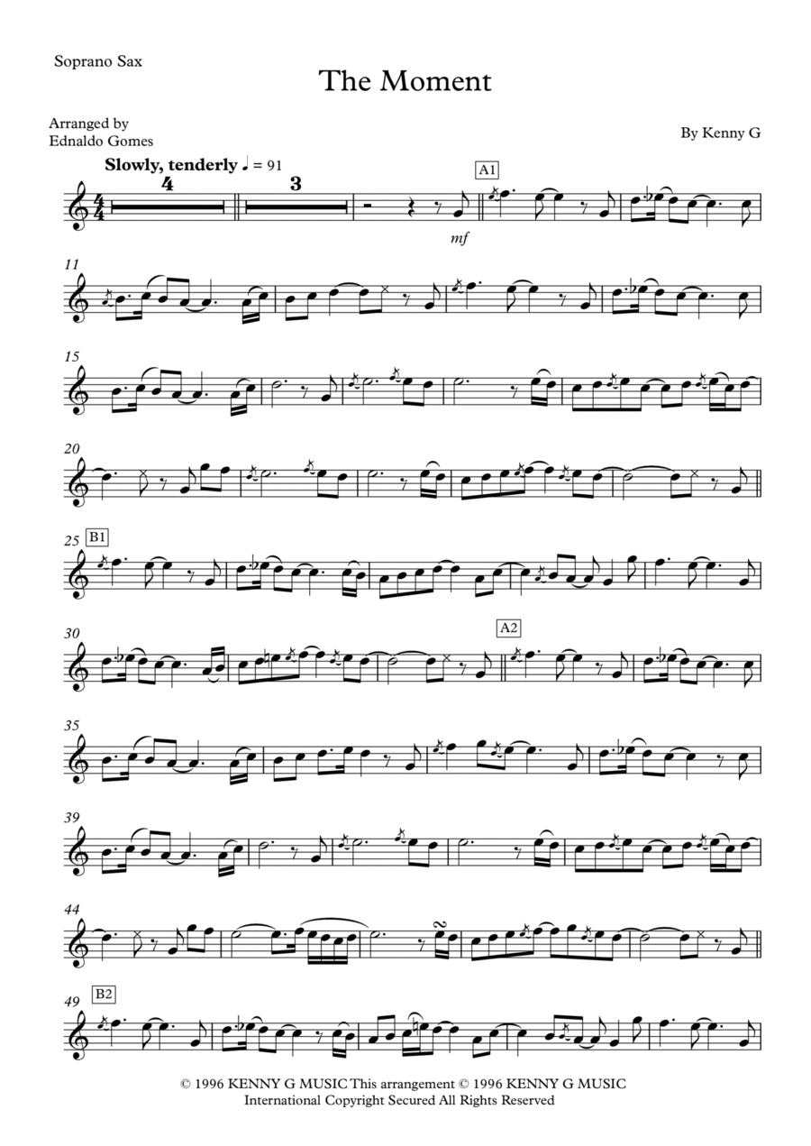 The Moment Soprano Saxophone scores gallery preview page 1