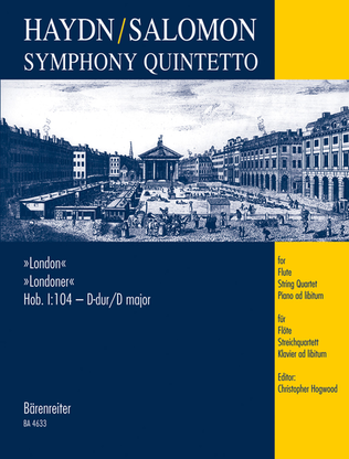Book cover for Symphony Quintetto based on Symphony, No. 104 "London", No. 7 D major Hob.I:104