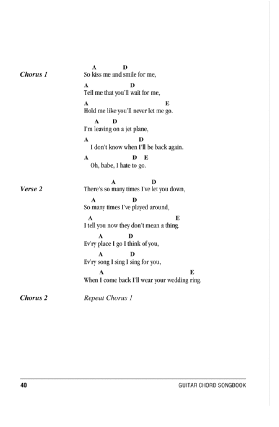 Leaving On A Jet Plane Leaving On A Jet Plane Acoustic Guitar scores gallery preview page 2