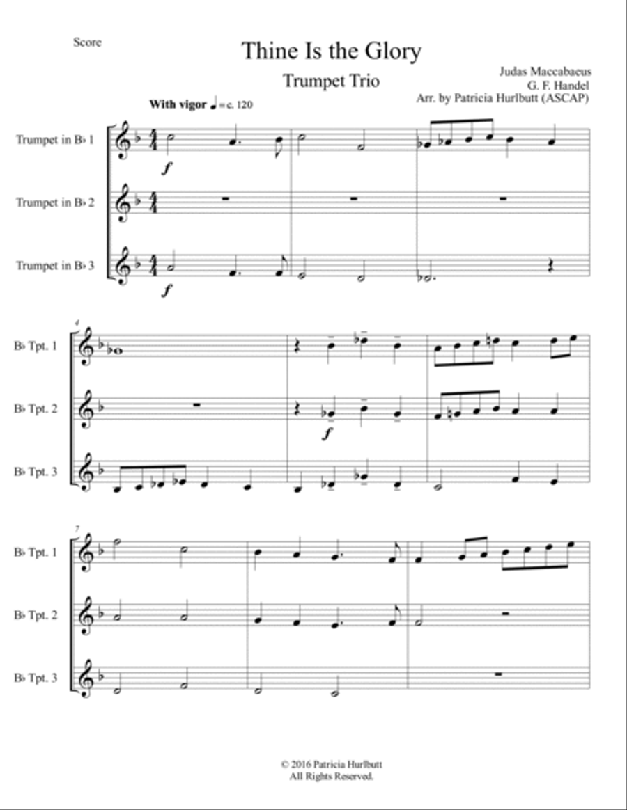 Thine Is the Glory for Trumpet Trio Thine Is the Glory for Trumpet Trio Trumpet Trio scores gallery preview page 2