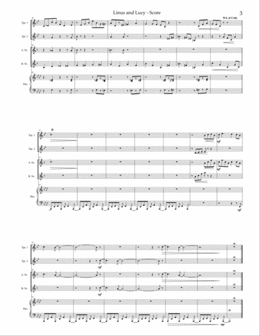 Linus And Lucy Jazz Ensemble scores gallery preview page 4