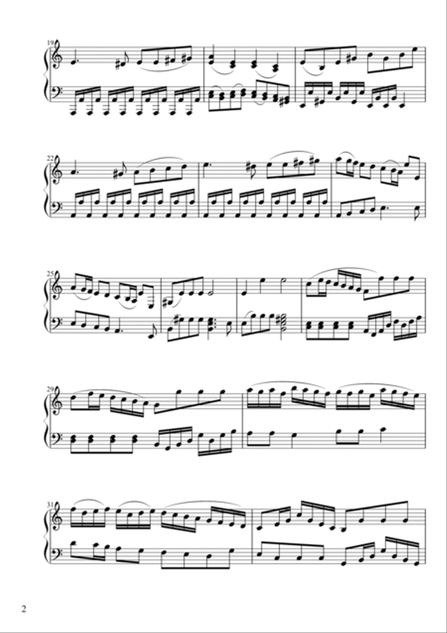 Piano Sonata in A minor, Op. 1 Piano Solo scores gallery preview page 2