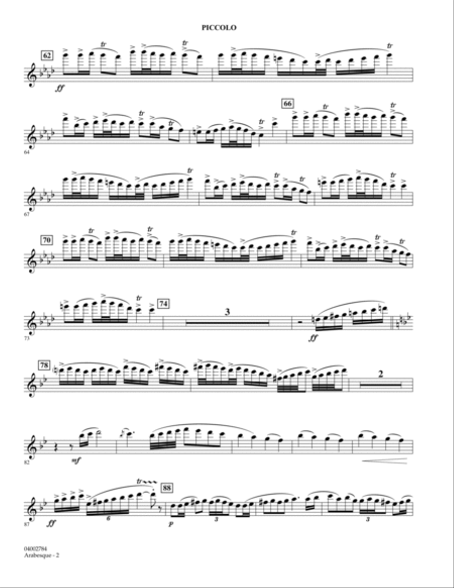 Arabesque - Piccolo Concert Band scores gallery preview page 2