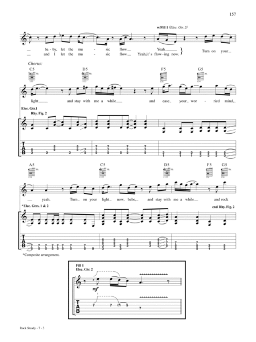 Rock Steady Guitar Tablature scores gallery preview page 3