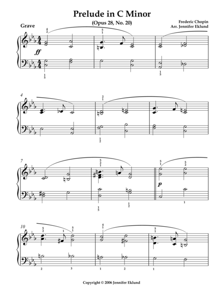 Prelude in C Minor (Arr. for Intermediates) image number null