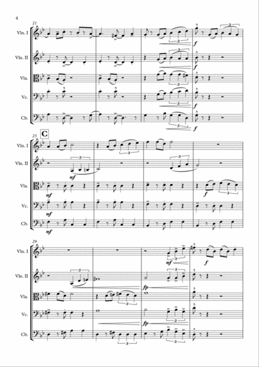 Sway (Quien Sera) String Quintet scores gallery preview page 5