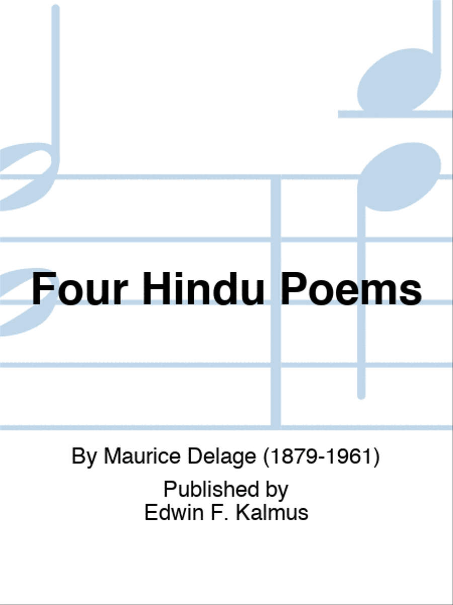 Four Hindu Poems Voice scores gallery preview page 1