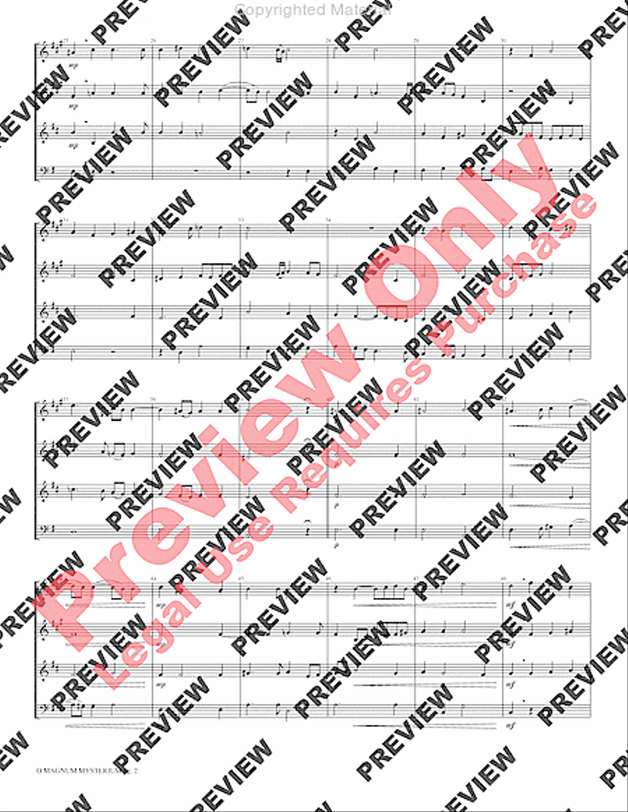 O Magnum Mysterium Brass Quartet scores gallery preview page 4