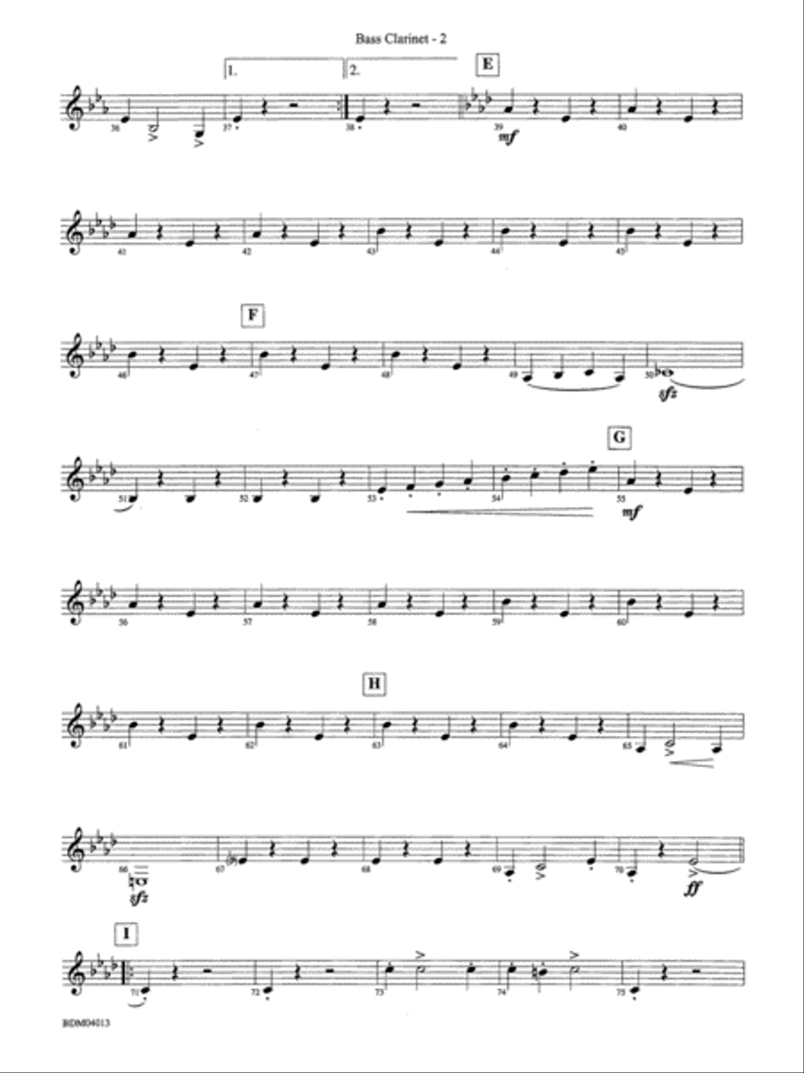 Nobles of the Mystic Shrine (March): B-flat Bass Clarinet Concert Band scores gallery preview page 2