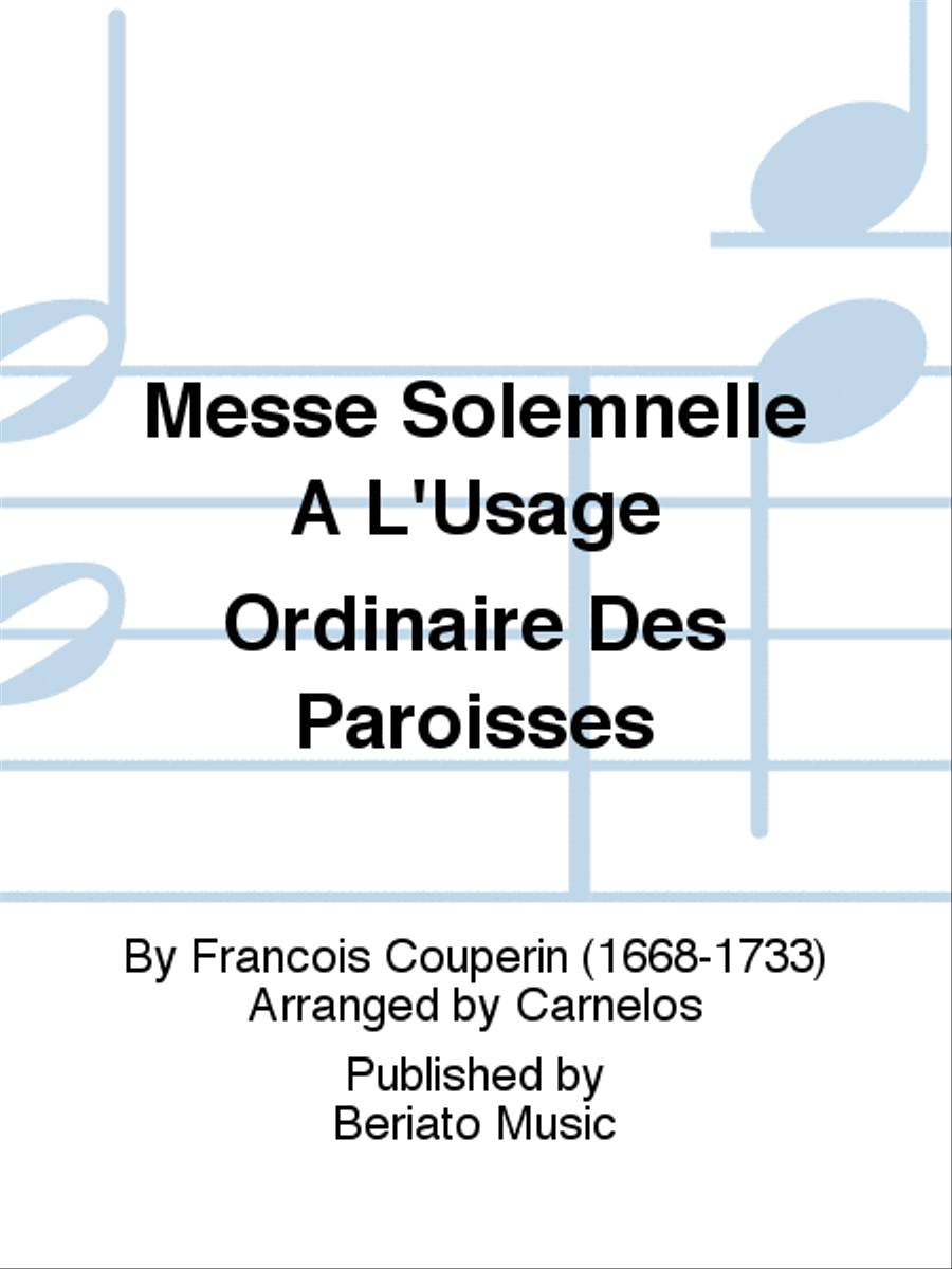 Messe Solemnelle À L'Usage Ordinaire Des Paroisses Organ scores gallery preview page 1