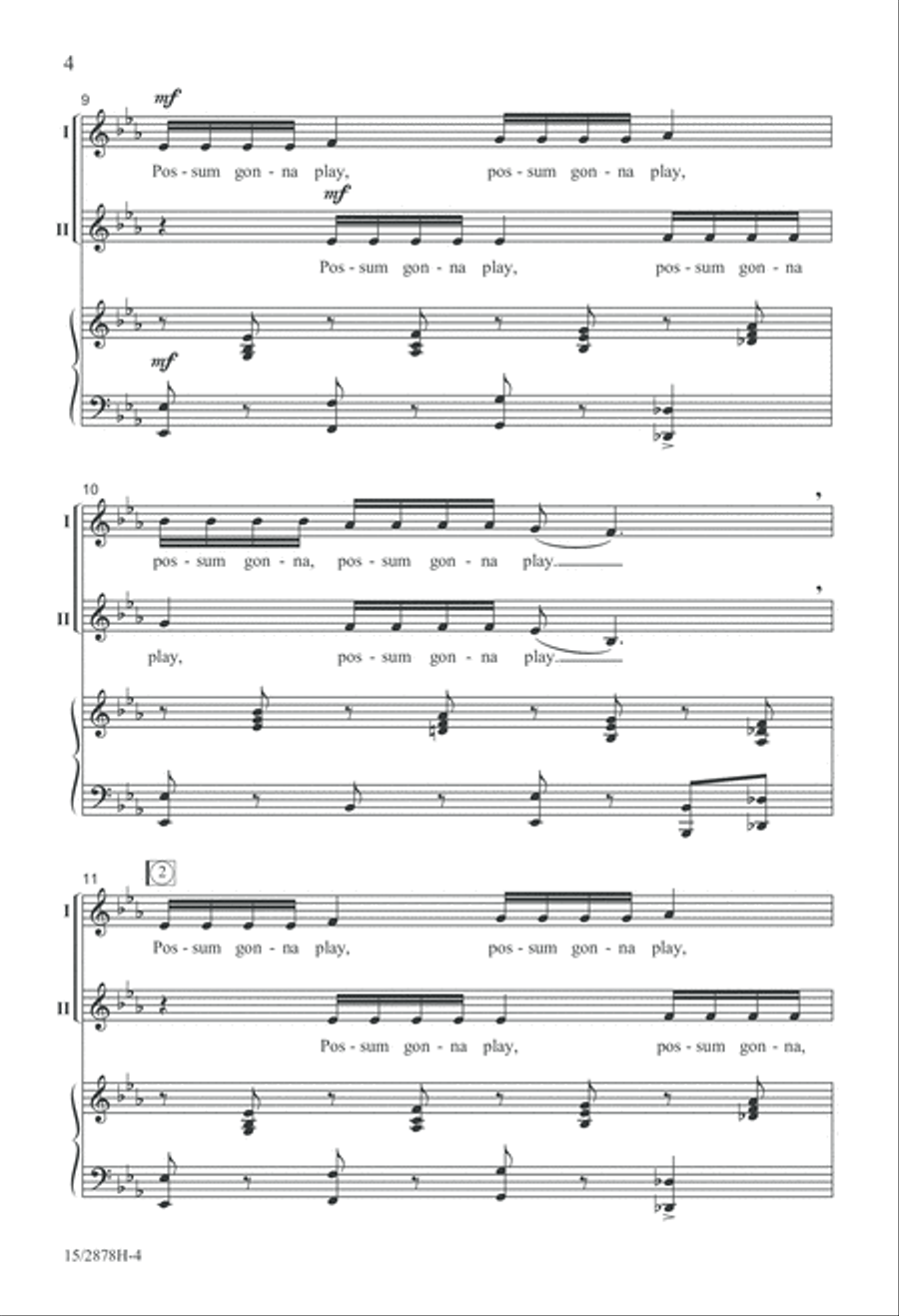 Possum Gonna Play... 2-Part scores gallery preview page 5