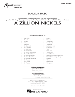 Book cover for A Zillion Nickels - Conductor Score (Full Score)