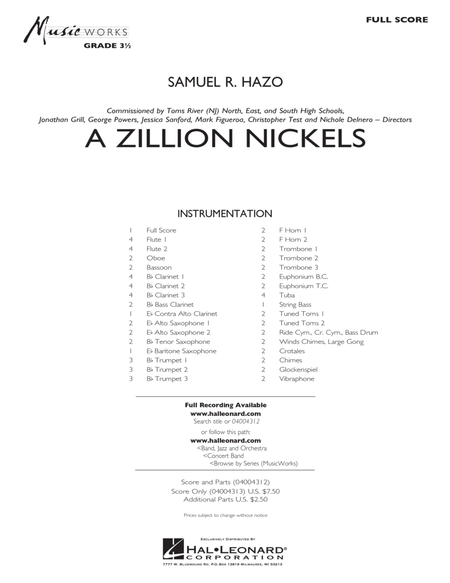 A Zillion Nickels - Conductor Score (Full Score)