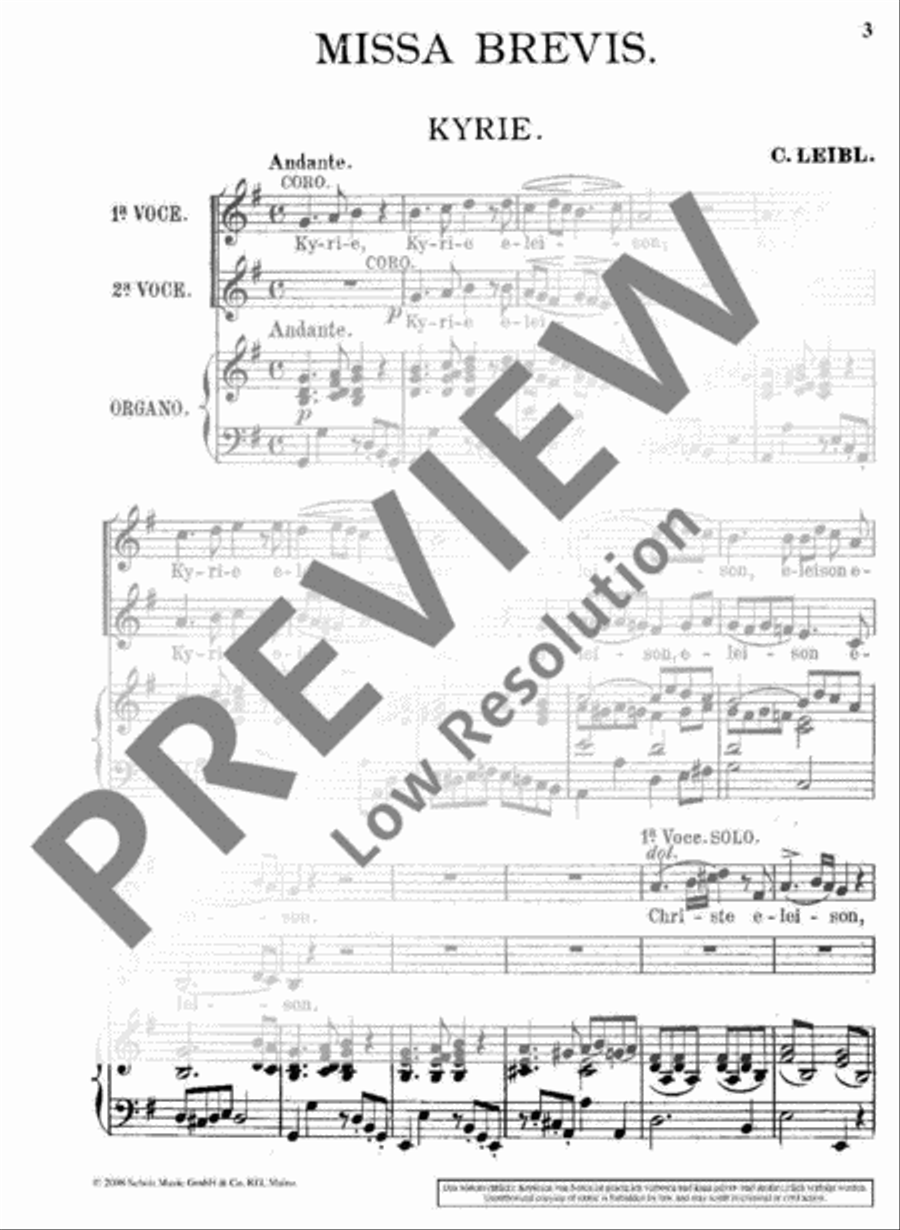 Missa brevis Organ Accompaniment scores gallery preview page 4