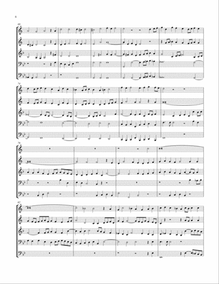 Lobet den Herrn, Psalm 117 Brass Quintet scores gallery preview page 6