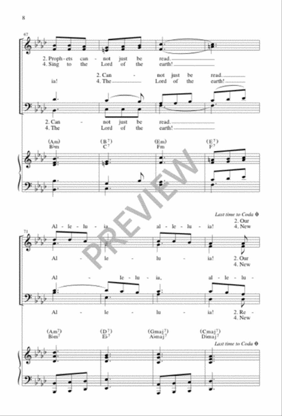 The Lord of the Earth 4-Part scores gallery preview page 8
