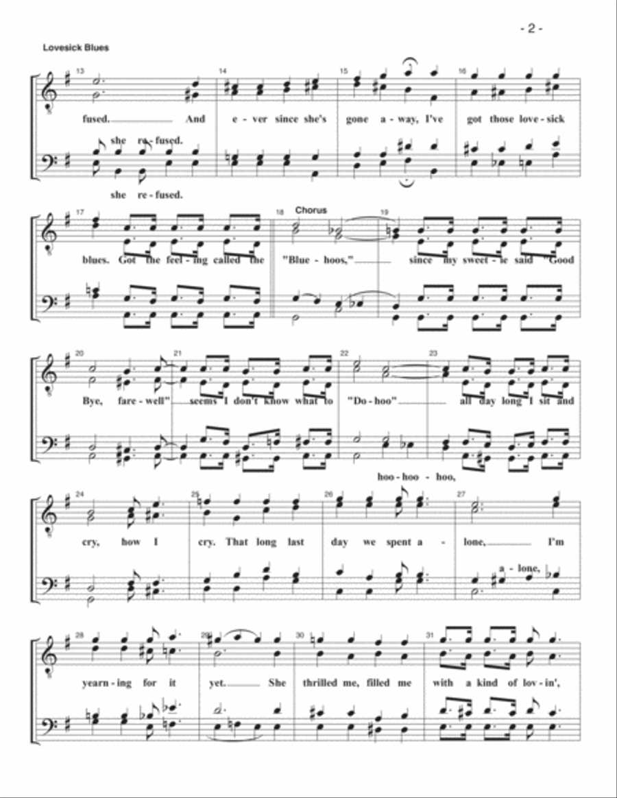 LOVESICK BLUES TTBB scores gallery preview page 2