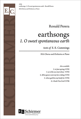Book cover for earthsongs: 1. O sweet spontaneous earth