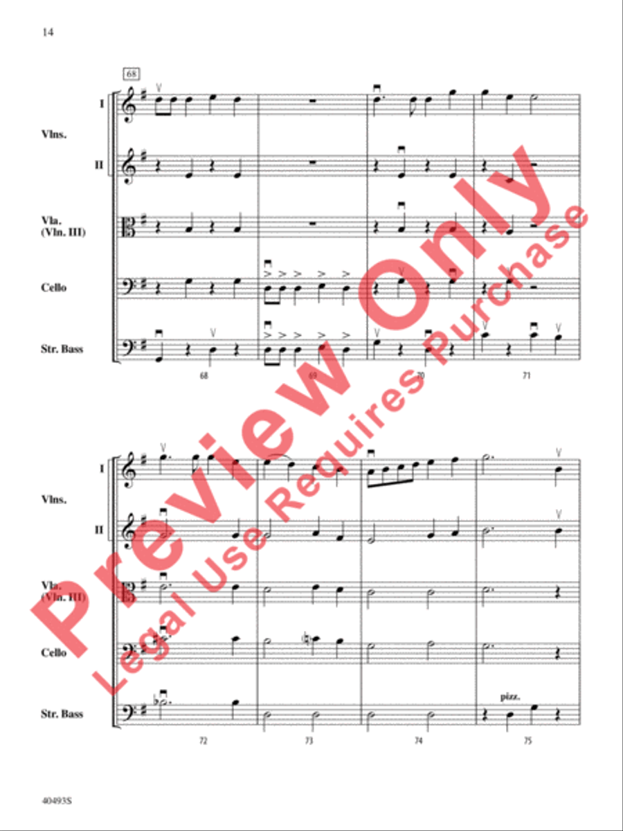 Christmas Toys on Parade String Orchestra scores gallery preview page 15