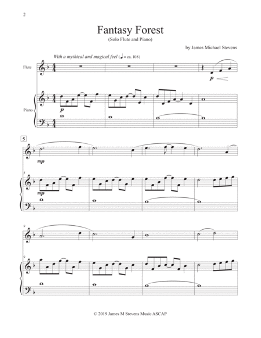 Fantasy Forest - Flute & Piano Flute Solo scores gallery preview page 2