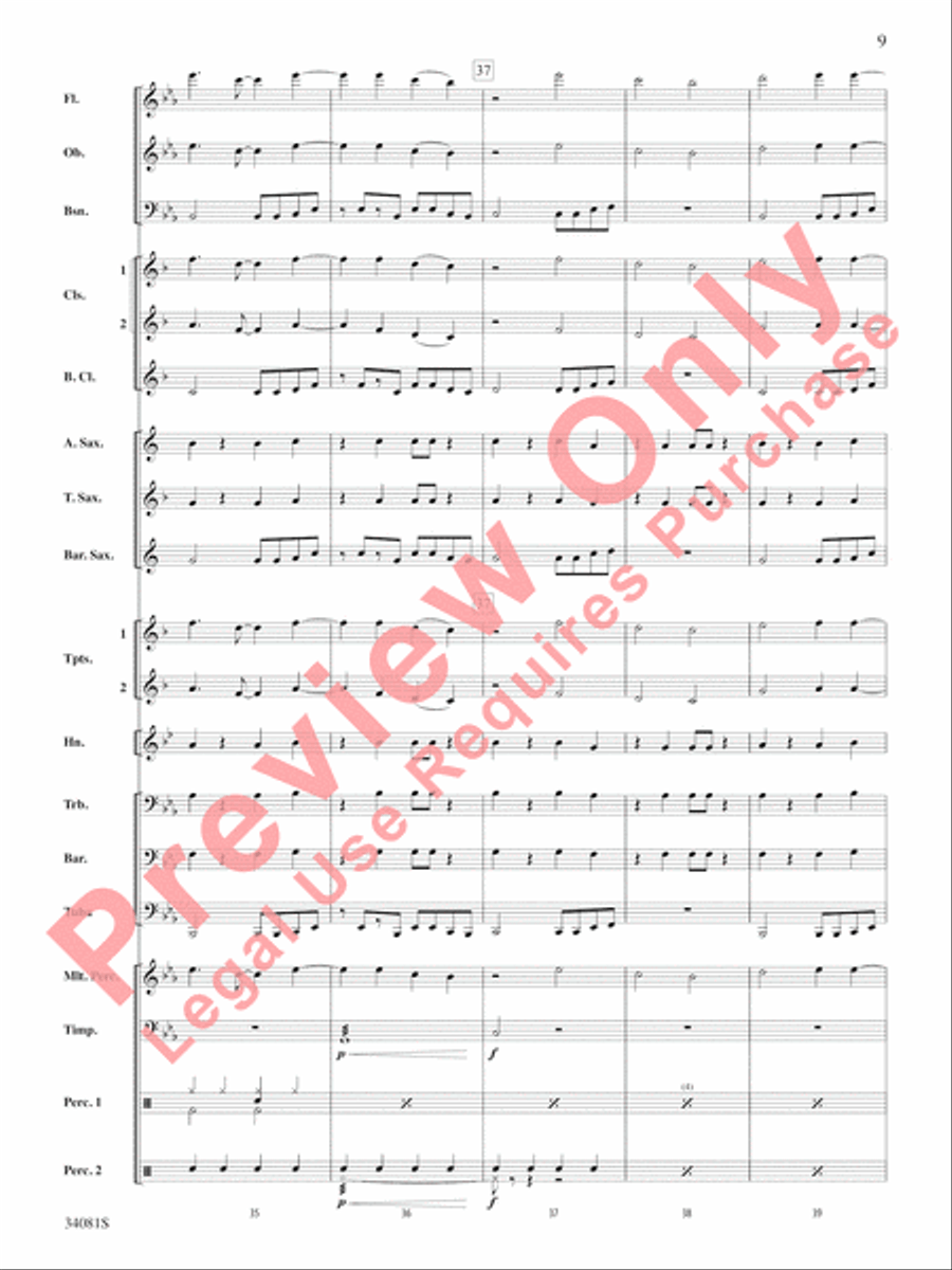Misery Misery Concert Band scores gallery preview page 10