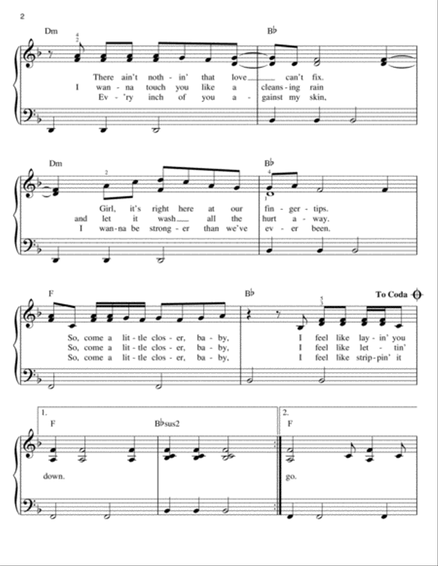 Come A Little Closer Easy Piano scores gallery preview page 2