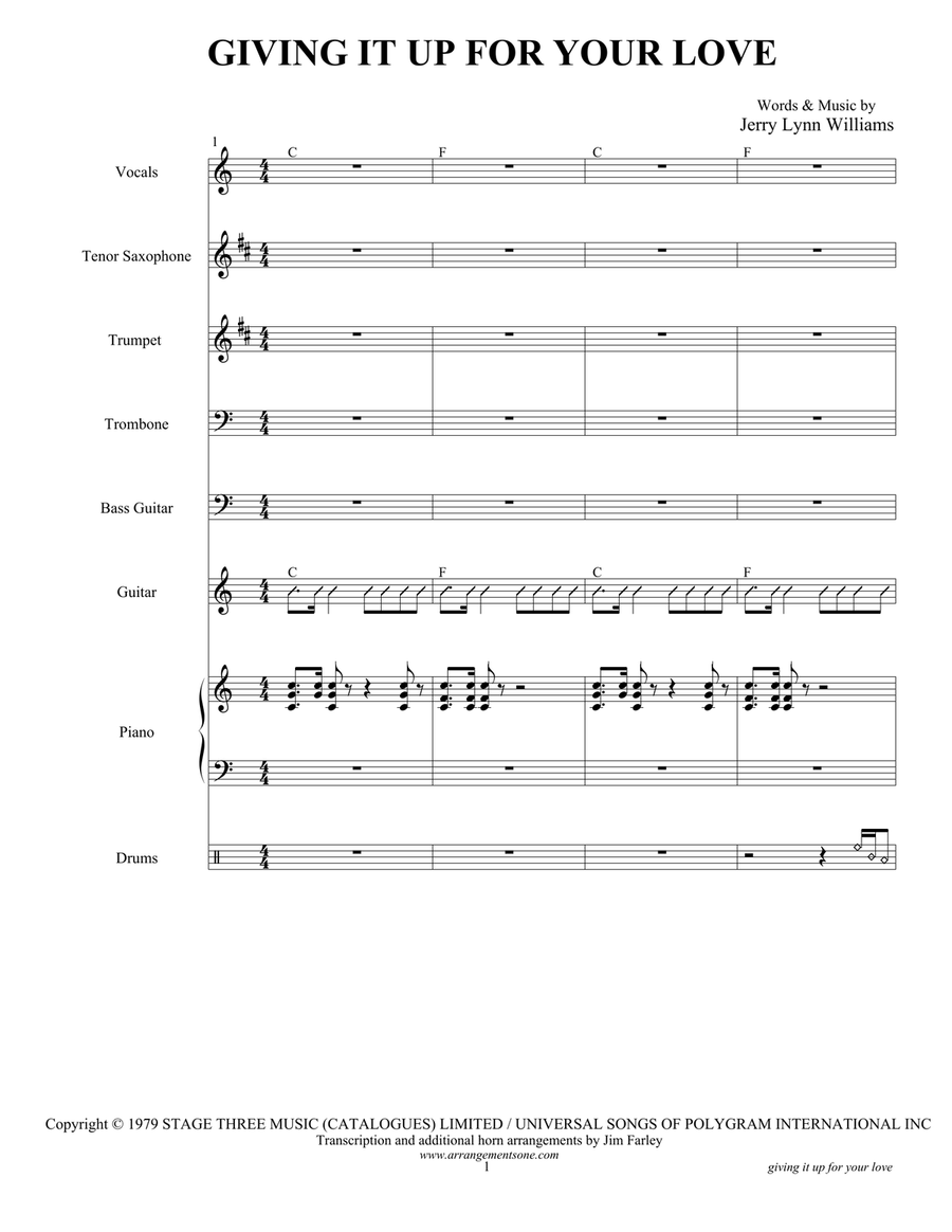 Givin' It Up For Your Love Small Ensemble scores gallery preview page 4