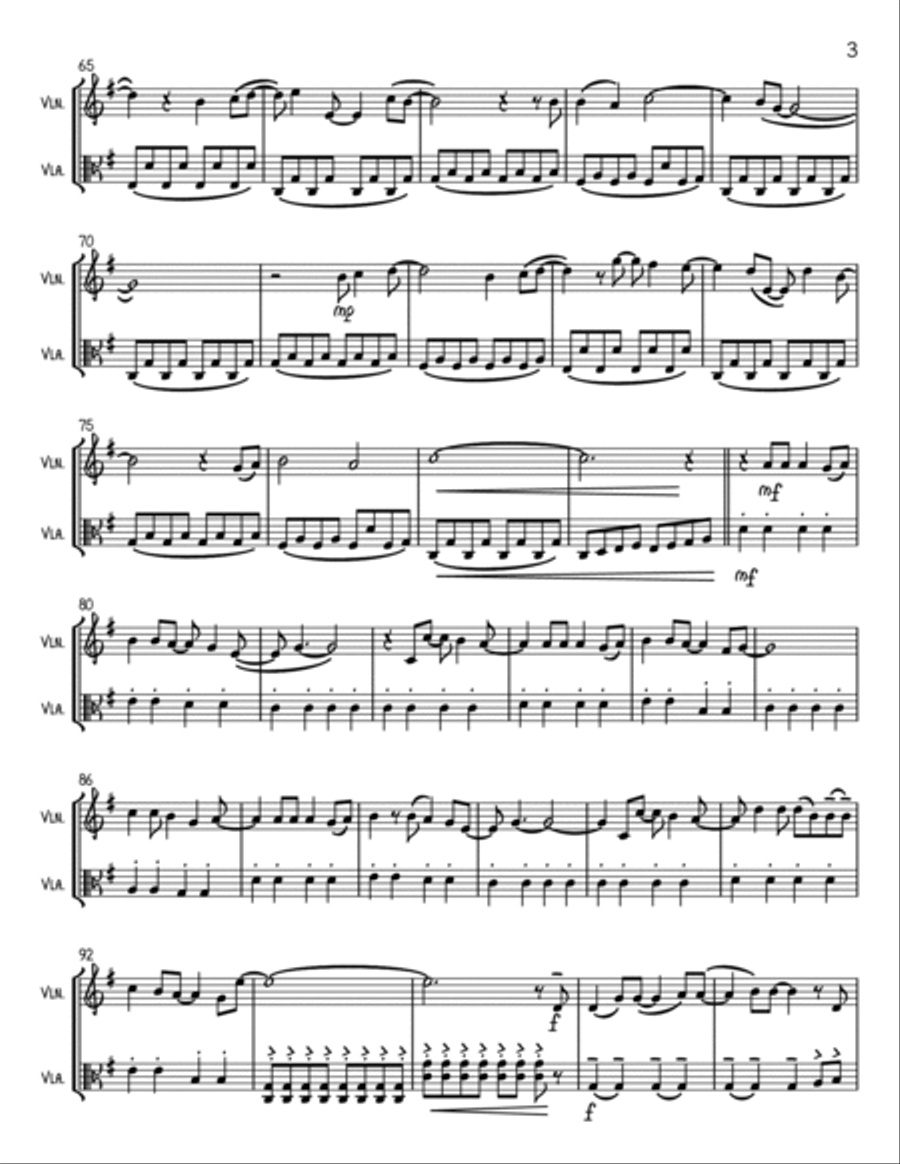 A Million Dreams String Duet scores gallery preview page 3