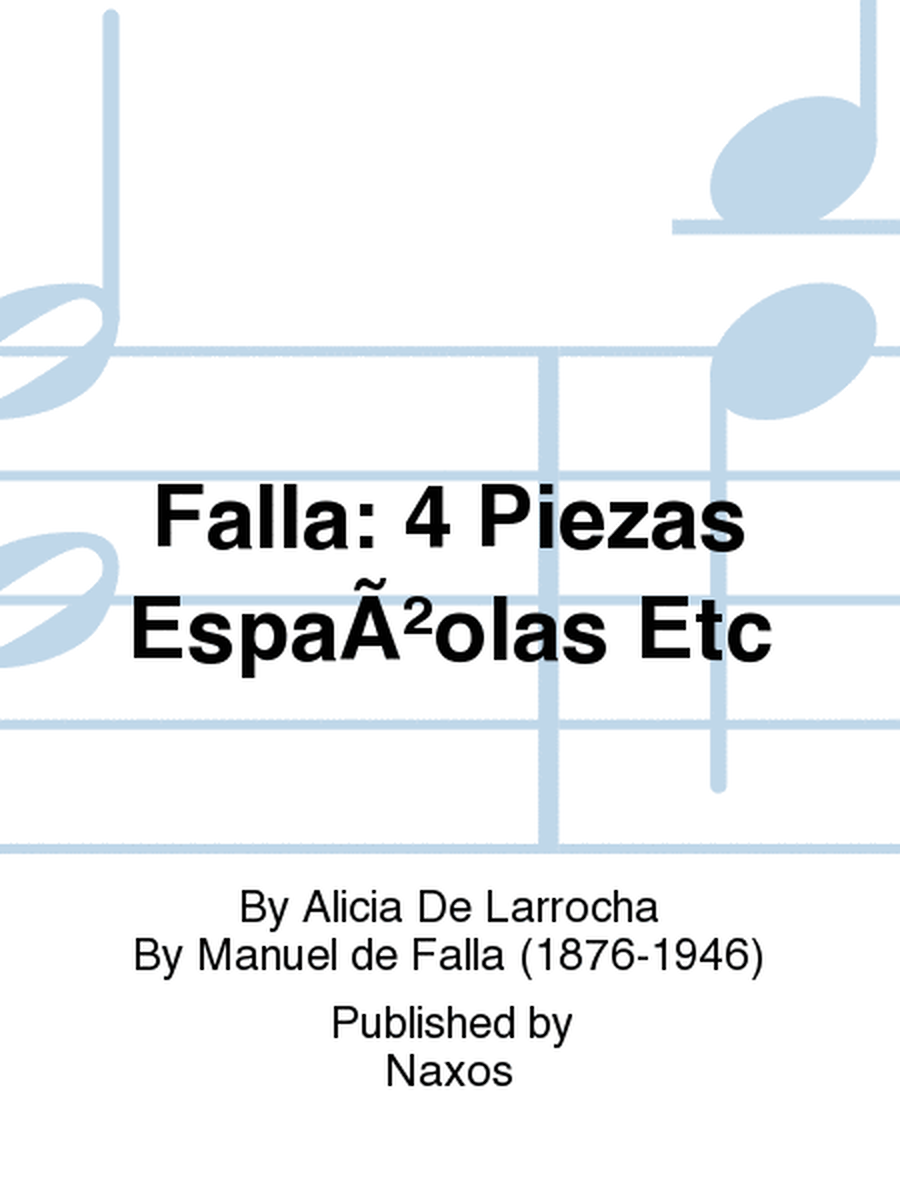 Falla: 4 Piezas EspaÃ²olas Etc