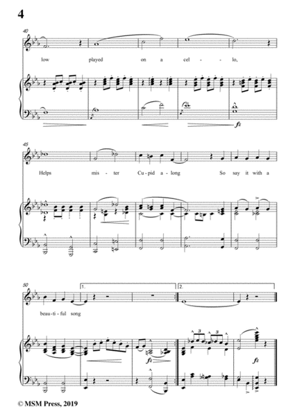 Irving Berlin-Say It With Music,in E flat Major,for Voice and Piano image number null